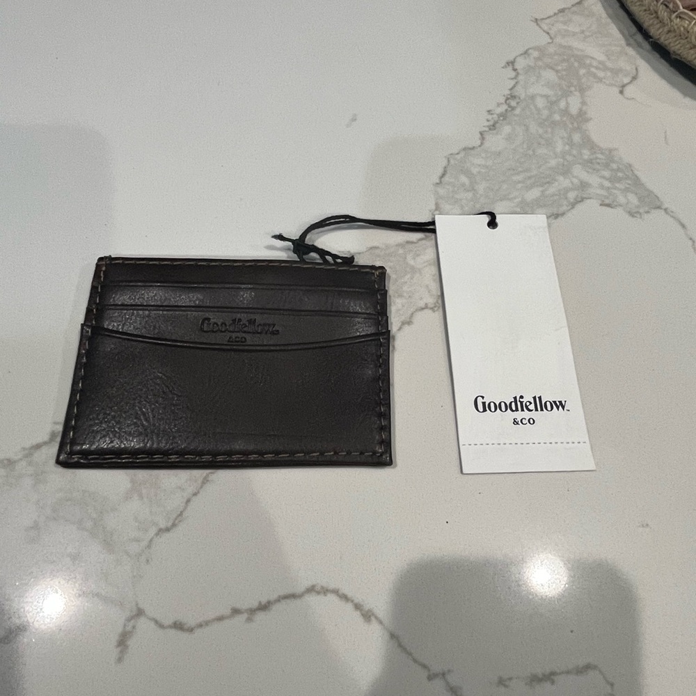 New Black Leather Card Holder